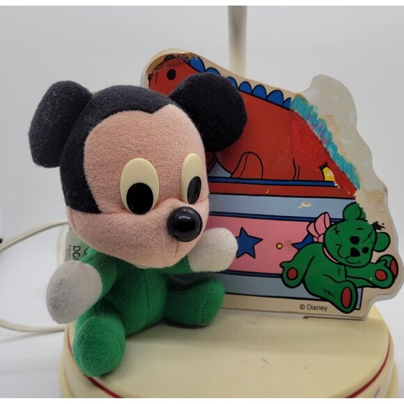 MICKEY MOUSE Plush Disney Baby Toddler Nursery Table Lamp DOLLY TESTED - Picture 2 of 7